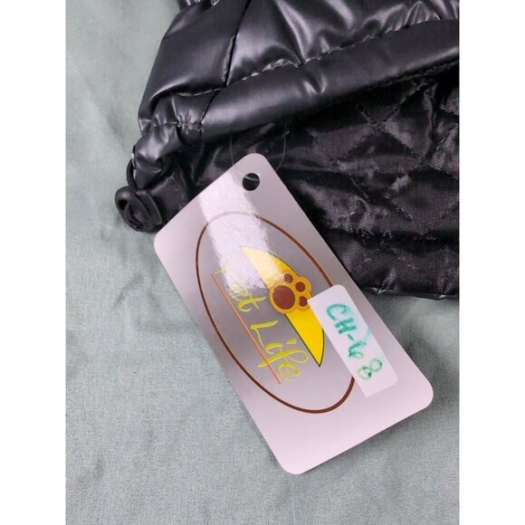 Pet Life 1BKXS  Black Metallic Fashion Pet Parka Coat X-Small - Measure In Photo - Picture 5 of 9